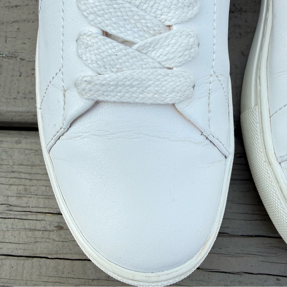 Kate Spade NY Angelise white and pink perforated leather sneakers size 8 - Picture 5 of 15